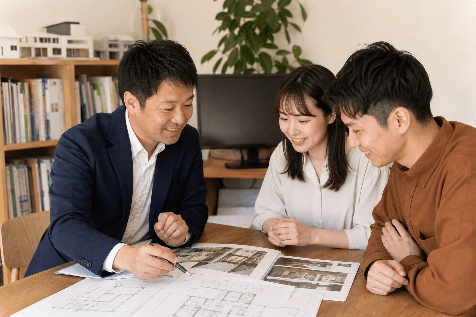 一級建築士が若いご夫婦の住宅購入を伴走支援する打ち合わせ
